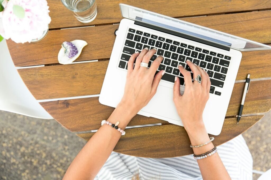 Laptop on a desk illustrating professional website design for Sarasota businesses
