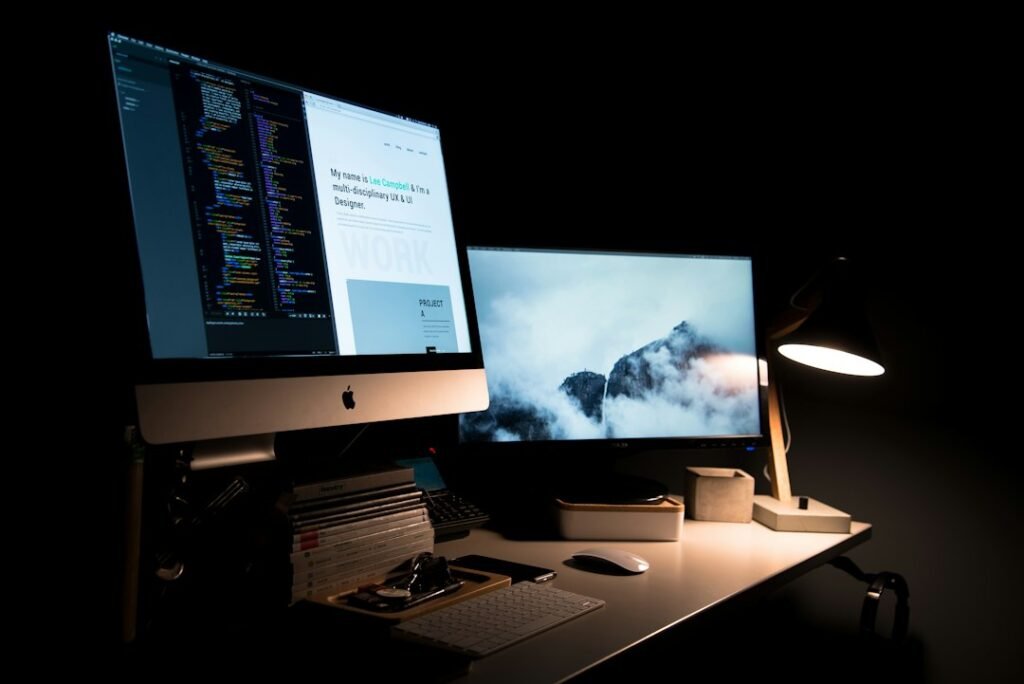 Modern website design displayed on a digital workspace, representing Get Your Web On creations for 2027