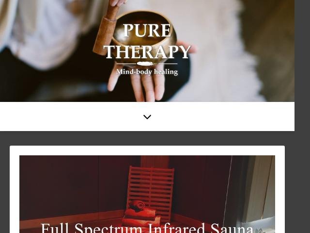 Pure Therapy NJ website shown on desktop
